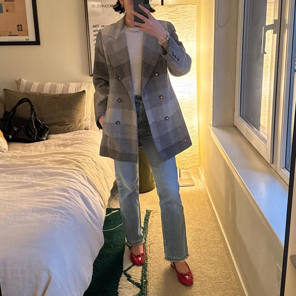 Vintage Salvatore Ferragamo Double Breasted Wool Coat/Blazer - made in Italy